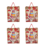Max 4 Pieces Christmas Paper Hand Bags Cartoon Gifts Candy Box Paper Bags gift