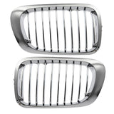 Maxbell 2 Pieces Chrome Front Kidney Grille For BMW E46 M3 325Ci 3 Series 2DR 99-06