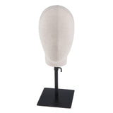 Max Adjustable Mannequin Head Hat Stand Wig Display Rack Model Holder Linen Cover