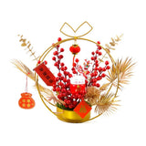 Maxbell Chinese New Year Ornaments Lighted Artificial Potted Flower for Home Wedding Style A
