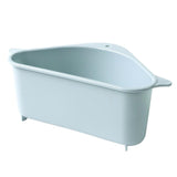 Maxbell Kitchen Sink Corner Drain Basket Sponge Holder Kitchen Tools Organizer Blue