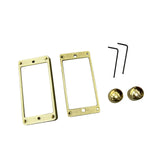 Maxbell 4 Pieces Pickup Metal Frame and Knob Replaces Frame Mounting Rings for Parts Aureate