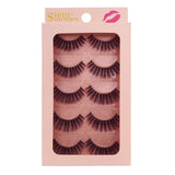 Maxbell 5 Pairs Mink Long Messy Cross Thick False Eyelashes for Lash Extension G902