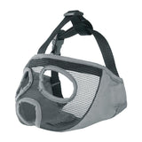 Maxbell Pet Bulldog Mesh Mouth Muzzle Short Nasal Dog Anti Bite Mask Gray M