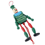 Maxbell Wooden Dolls Marionette Puppets Hanging Ornament for Kids Gifts Green