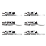 Maxbell 6 Pcs Tremolo Bridge Locked String Saddle for Electric Guitar Parts Silver