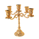 Max Candle Holder Candelabra Centerpiece Crafts Decoration for Bar Wedding Party 5 Branch Golden