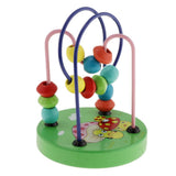 Maxbell Bead Maze Roller Coaster Wooden Educational Circle Toy for Toddler  Mushroom
