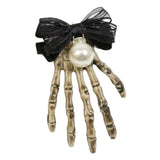 Maxbell Skull Hand Hair Clip Hairpin Costume Accessory for Party Cosplay Decor White