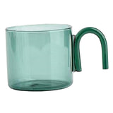 Maxbell milk Tea Cup with Handle Heat Resistance for Office Flower Tea Cereal Green