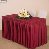 Max Fitted Table Skirt Pleated Table Cover Wedding Trade Decor Machine Washable