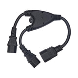 Maxbell Ups Server C14 to 2 C13 Y Splitter Adapter Cable Cord 10A 250V 2500W