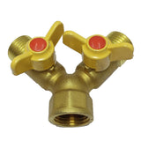 Maxbell External tooth pagoda joint butterfly handle ball valve 4 points Y type one inner wire two outer wire ball valve