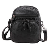 Maxbell Handbag Purse Women Girls Cosmetics Wallet Holder Leather Shoulder Bag Black