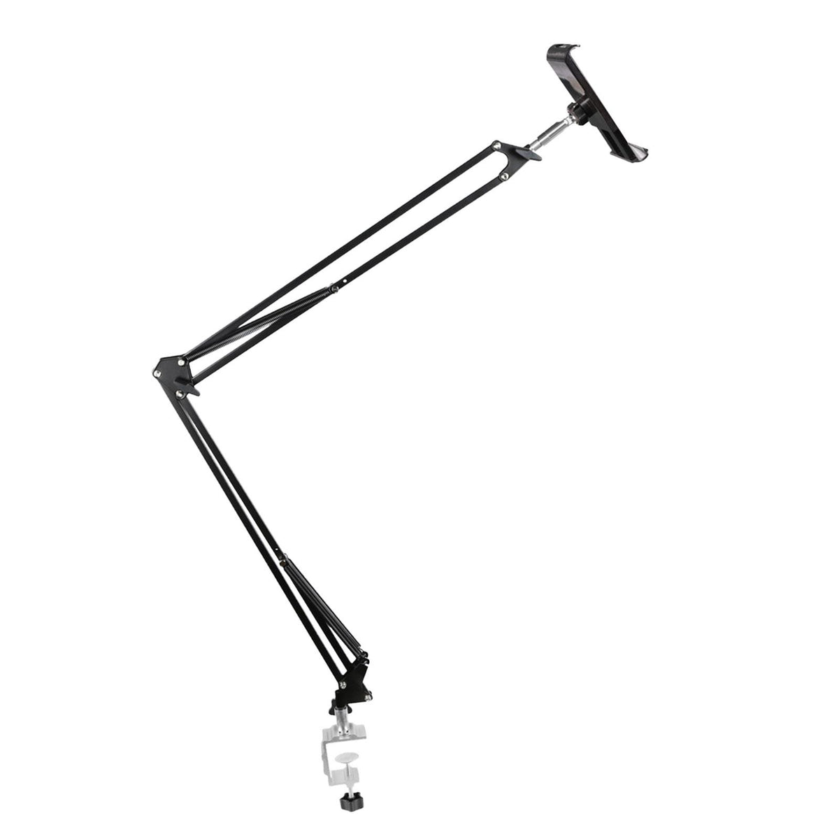 Maxbell Phone/Tablet Holder Mount Adjustable Universal Hands Free Long Arm Clip on 100cm for Bed Black