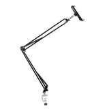 Maxbell Phone/Tablet Holder Mount Adjustable Universal Hands Free Long Arm Clip on 100cm for Bed Black