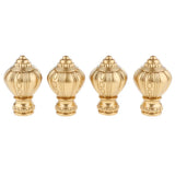 Maxbell 4Pcs Decorative Window Curtain Pole Rod End Cap Final Head 28mm Golden