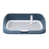 Maxbell Portable Dog Toilet Puppy Potty Tray Mesh Grids Indoor Puppy Pee Tray Bedpan Light Blue