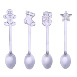 Maxbell 4 Pieces Stainless Steel Teaspoons Tableware for Cake Ice Cream Cappuccino