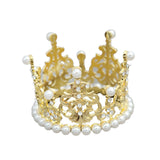 Maxbell Queen Crown Headband Headwear Princess Crown for Wedding Party Anniversaries Aureate