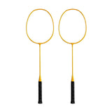 Maxbell Badminton Rackets 2Pcs Badminton Equipment for Beach Indoor Outdoor Backyard Yellow
