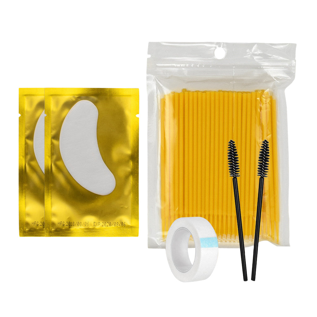 Maxbell 4 in 1 Professional Beginner Grafting Eye Lash Eyelash Extensions Set Yellow