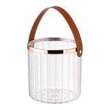 Maxbell Multifunctional Beverage Storage Bucket for Camping Home Dinning Table Clear Small