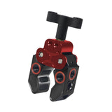Maxbell Claw Clamp with 1/4inch Thread Holes 3/8inch Locating Pin for Camera Tripod Black Red