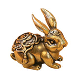 Maxbell Brass Miniature Rabbit Statue Party Supplies for Desktop Bedroom Decoration
