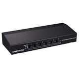 Max 6 Zone Channel Stereo Speaker Amplifier Selector Comparator Switch Box Hub