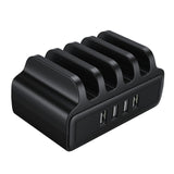Maxbell 4-Port USB Charging Station Docking Stand Charger for Phones Tablets Black