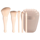 Maxbell 5Pcs make up Brushes Tool Set for Travel Beige