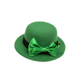 Maxbell Hat Shaped Hair Clip St Patrick's Day Barrettes Girls Teens Bow Tie