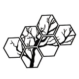 Maxbell Maxbell 6Pcs Creative 3D Tree Branch Wall Stickers Murals for Kitchen Home Office