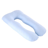 Max U Shaped Maternity Pregnancy Support Pillow Body Bolster Pillowcase - Blue