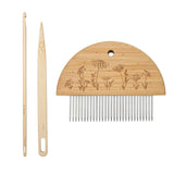 Maxbell Tapestry Weaving Comb Handcraft Needle DIY Tapestry for Tapestry Curtain Rug Style B