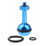 Max CNC Aluminum Alloy Diving Ball Head Mount Bracket for GoPro  6/5/4/3  Blue
