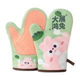 Maxbell Oven Mitts Washable with Lanyard Silicone Material for Baking Barbecue Rabbit
