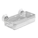 Maxbell Suction Cup Reptile Feeder Dish Water Food Bowl Basin for Chameleon 6.5x13.5x2.5cm Clear
