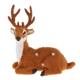 Max Simulation Christmas Elk Plush Reindeer Model Toy Light Brown Male Sitting