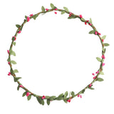 Max Bohemian Flower Leaves Garland Forehead Hair Band Beach Wreath  Rose red