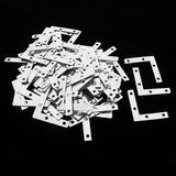 Maxbell 100Pc L Shape Corner Brace Repair Mending Plate Picture Frame Bracket Silver