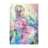 Maxbell Floral Crystals Embroidery Kits DIY Handcraft Painting Colored Fairy
