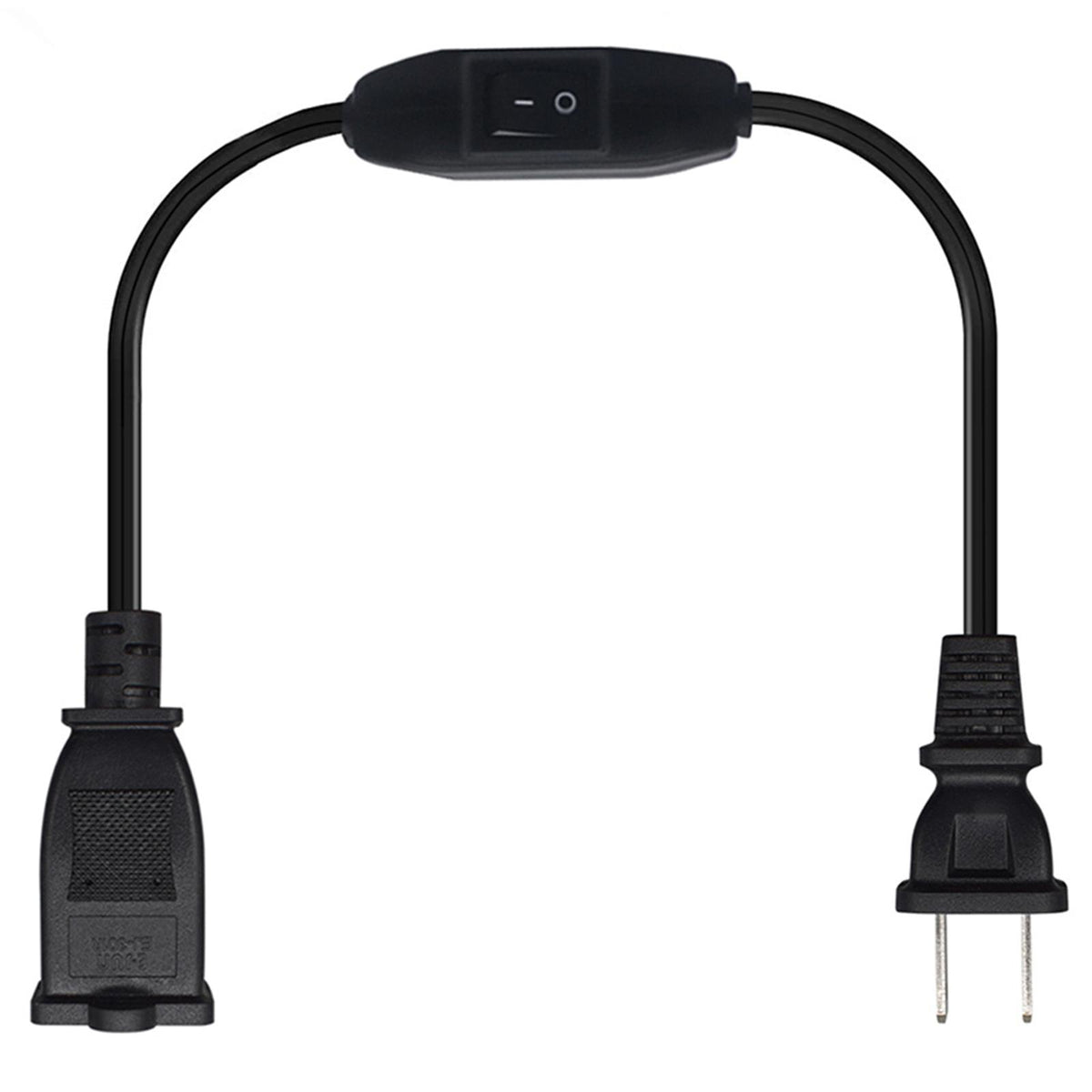 Maxbell 2 Prong Polarized Extension Cord with Switch for Lamps Power Adapters