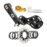 Maxbell Bike Single Speed Conversion Kit Repair Outdoor Riding Bike Chain Tensioners 20T Black