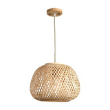 Maxbell Hand Woven Pendant Lamp Hanging Light Fixture for Dining Room Home Decor