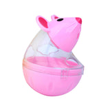 Maxbell Cat Treat Toy Small Cat Food Balls Slow Feeder for Interactive Training Cats Pink