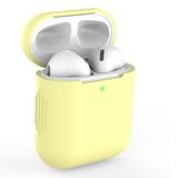 Maxbell Earphones Protective Cover for Airpods Wireless Earphone Case Light yellow