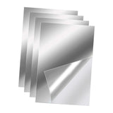 Maxbell 4 Pieces Wall Stickers Mirror Wall Mirror Tiles Sticky for Background Gym 20cmx30cm