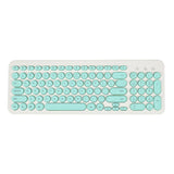 Max Ultra thin Keyboard Multimedia Wired USB 96 Keys Office Keyboard Light Green